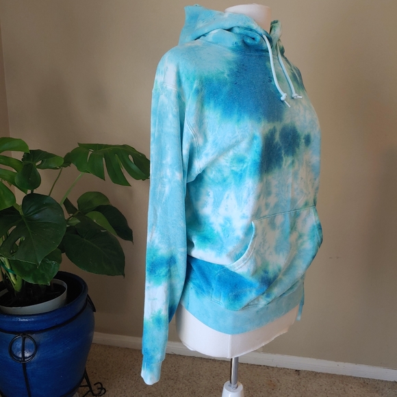 Artist Union Tie Dye Hoodie Blue/Green Size S - Picture 3 of 6